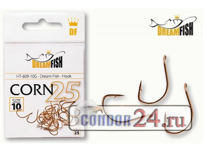 Крючки Dream Fish Corn 609-G, уп. 25 шт.